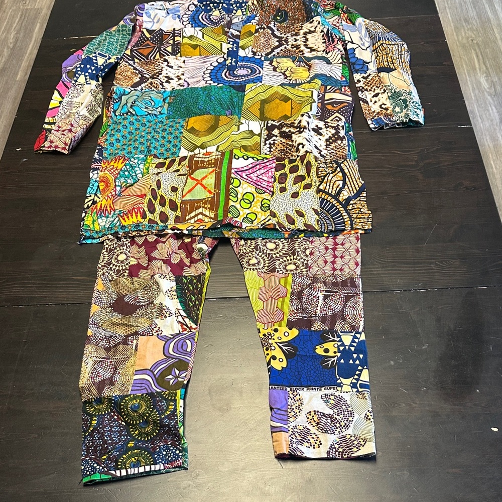 Patchwork Print Two-Piece Set In Multicolor - image 1